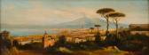 MONTELEONE GIUSEPPE 1941,Paesaggio napoletano con Vesuvio sullo sfondo,Trionfante IT 2016-10-06