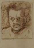 MONTENEGRO Roberto,Bust Portrait of a Man (Possibly aSelf-Portrait),1968,Weschler's 2006-09-16
