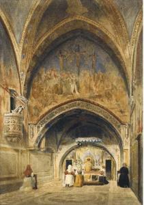 MONTESSUY Jean Francois 1804-1876,Une messe dans une église romaine,Christie's GB 2006-11-15