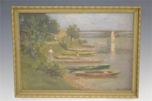 Montezin Alfred 1900-1900,The Thames Awaits,Bamfords Auctioneers and Valuers GB 2015-10-29