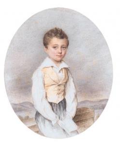 MONTFORT DE MARGUERIE de Virginie 1800-1800,Portrait of a young boy, small three-quarter,Christie's 2000-01-18