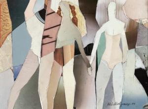 MONTGOMERY Loran A D 1904-1999,Three Figures,1984,Santa Fe Art Auction US 2024-03-13