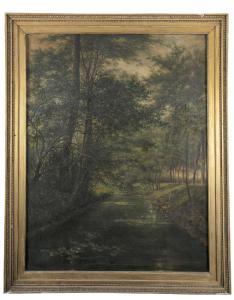 MONTGOMERY Robert 1839-1893,A Wooded River Landscape,Adams IE 2018-06-17