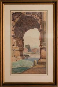 MONTI Giovanni 1779-1844,Veduta del Colosseo dall'Arco di Tito,Finarte IT 2020-11-23