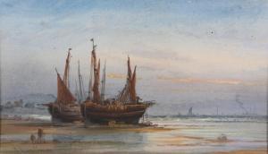 MONTIMEN T,Beached fishing boats at first light,20th century,Morphets GB 2021-11-25