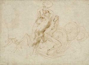 MONTORSOLI Giovanni Angelo 1507-1563,Skizze eines Tritons,Neumeister DE 2009-03-11