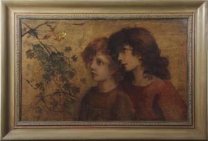 MONTOVANI GUTTI Rosina 1851-1943,Pre-Raphaelite children,Keys GB 2020-07-29