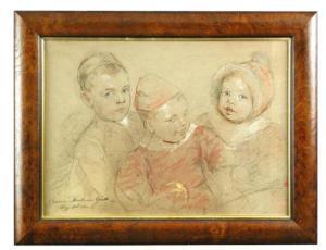 MONTOVANI GUTTI Rosina 1851-1943,Study of three Children,Cheffins GB 2016-06-30