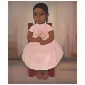 MONTOYA Gustavo 1905-2003,Niña en rosa, de la serie Niños Mexicanos,Morton Subastas MX 2024-01-25