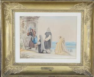 MONVOISIN Raymond A. Quinsac 1794-1870,Dévotion a la Madone,1825,Tooveys Auction GB 2021-08-18