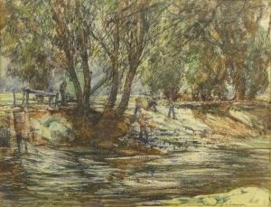 MOODY John Charles 1884-1962,Anglers by a Stream,David Duggleby Limited GB 2019-06-07