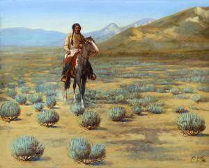 MOON Carl 1878-1948,Indian on Horseback,Jackson Hole US 2019-09-13