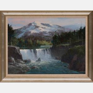 MOON Marc 1923-2006,Landscape with Waterfall,Gray's Auctioneers US 2016-07-20