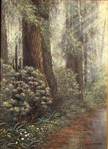 MOON Paul 1927,Forest path with flowering laurels,Bonhams GB 2010-08-15