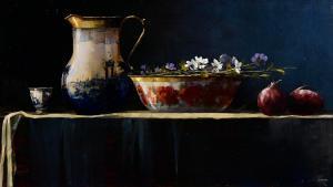 MOONEY Martin 1960,Still Life with Rose Bowl,1996,Morgan O'Driscoll IE 2024-02-26