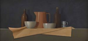 Mooney Trudie 1961,Still life of pottery and bottles,2006,Gardiner Houlgate GB 2018-11-29