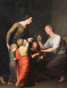 MOONS Louis Adrien Fr 1769-1844,Het geschenk,Bernaerts BE 2012-09-10