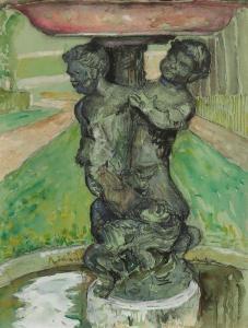 MOONY Robert James Enraght 1879-1946,The Water Fountain,Morgan O'Driscoll IE 2022-05-23