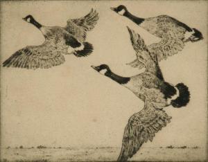 MOORE Benson Bond 1882-1974,Ducks in Flight,1950,Weschler's US 2008-04-19