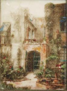 MOORE C. Bennette 1879-1939,French Quarter Scene,Neal Auction Company US 2007-04-14