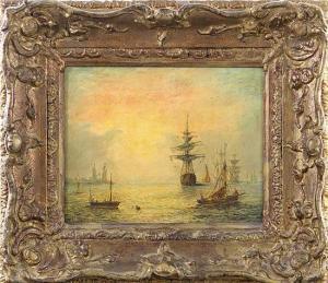 MOORE Charles 1800-1883,OFF RECULVER-SUNSET,Charlton Hall US 2011-03-27