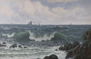 MOORE Edward,Shipping off the coast,1986,Gorringes GB 2022-09-12