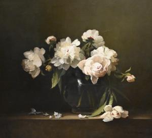 MOORE Eleanor Allen 1885-1955,Still Life of Flowers in a Glass Vase,Nadeau US 2024-01-01