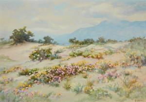 MOORE Frank Montague 1877-1967,Desert Dunes in Flower,John Moran Auctioneers US 2023-11-14