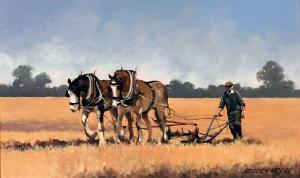 MOORE Gregory,Shire Horses Ploughing,Gormleys Art Auctions GB 2024-04-09