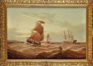 MOORE H 1800,A SAILING BARGE AND OTHER SHIPPING AT SEA,Anderson & Garland GB 2015-03-26