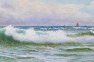 MOORE H 1800,Seascape with distant boats,Crow's Auction Gallery GB 2021-07-07