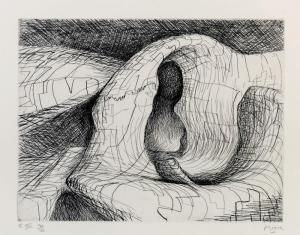 MOORE Henry 1898-1986,Elephant skull Plate VIII,1969,Art - Rite IT 2018-02-10
