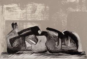 MOORE Henry 1898-1986,Figure couchée - décor intérieur I,1977,Yann Le Mouel FR 2024-03-31