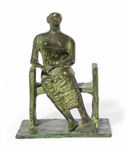MOORE Henry 1898-1986,Seated Woman on a Bench,1953,Christie's GB 2012-02-08