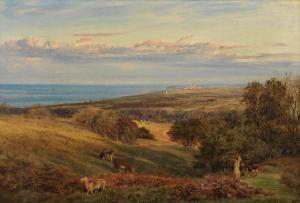 MOORE HENRY 1831-1895,Whitby Abbey and coastline cliffs,1864,Bonhams GB 2024-03-14