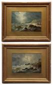 MOORE John Callington 1829-1880,Rocky coastal scenes,Keys GB 2017-10-27