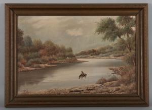 MOORE John Marcellus 1865-1948,Cowboy on Horseback,1936,Dallas Auction US 2009-10-24