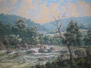 MOORE John Stirling 1848-1920,LANDSCAPE,1916,Raffan Kelaher & Thomas AU 2015-06-30