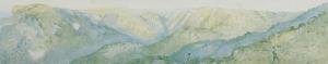 MOORE JONES Horace Millichamp 1868-1922,Looking North Over Shrapnel Gully,Webb's NZ 2021-06-13