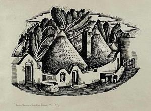 MOORE Leslie L. Hardy,Cairn Houses, Montana Franca, S. Italy,1944,Rogers Jones & Co 2022-07-16
