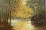 MOORE OF IPSWICH John 1820-1902,Autumn tints, Christchurch Park,Lacy Scott & Knight GB 2023-03-18