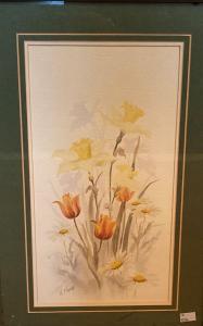 Moore Richard 1900-2000,Daffodils in Mountainous Landscape,Fonsie Mealy Auctioneers IE 2021-07-27