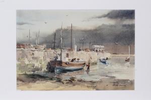 MOORE Ronald Lambert 1927-1992,Stormy Skies at Seahouses,Anderson & Garland GB 2024-04-11