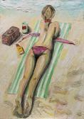 MOORE Ronald Stephen,Tanning Topless,1985,Clars Auction Gallery US 2013-03-16