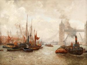 MOORE Rubens Arthur,Views on the Thames: One towards St Pauls and anot,1920,Bonhams 2021-10-06