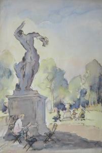 MOPPETT PERKINS J 1900-1900,Statue in a park,Burstow and Hewett GB 2010-08-25