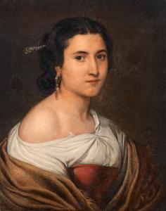 MOR Than 1828-1899,Portrait of lady, Rome,1857,Nagyhazi galeria HU 2023-12-12