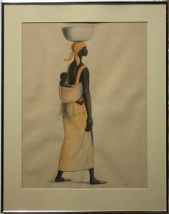 MORA,Woman with Child,1965,Clars Auction Gallery US 2009-05-02