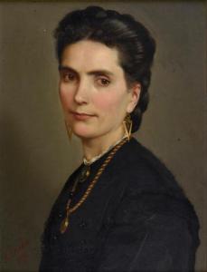 MORADEI Arturo 1840-1901,Portrait de dame,1870,Conan-Auclair FR 2020-11-15
