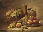 MORAIN Pierre 1821,Grapes in a basket with a dish of peaches,Christie's GB 2002-03-28